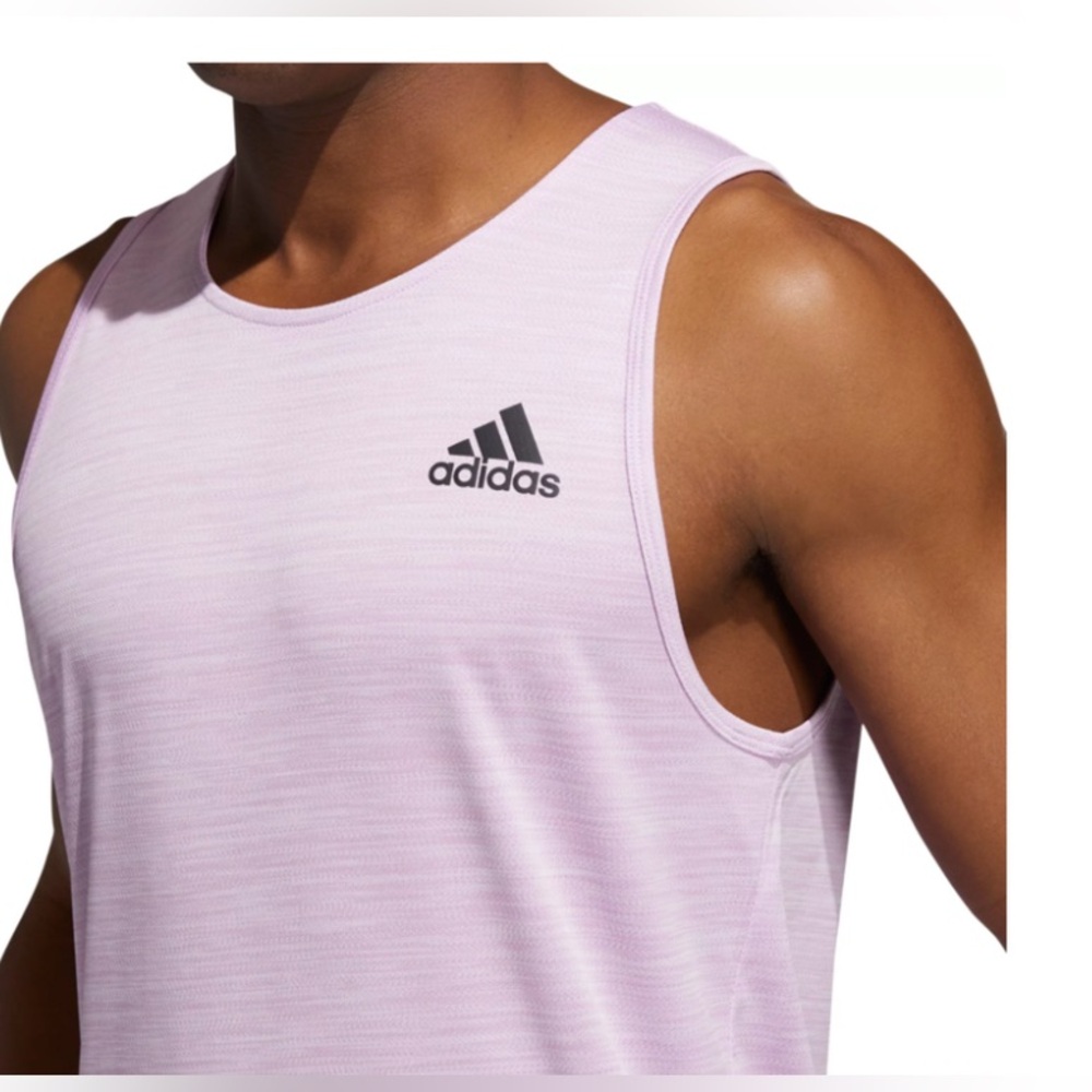 Adidas Men's Axis Tank Top Legend Lilac/white Sleeveless